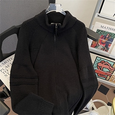 拉链休闲毛衣美拉德针织立领开衫M129P65，男装针织衫/毛衣，星座1116-2