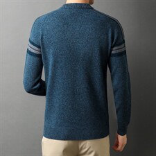 QLM55616全羊毛羊毛衫男针织衫加厚打底衫毛衣P198图片