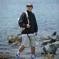 2026新款夏季立领薄款休闲夹克日系港风青年户外防晒衣防晒服，男装夹克，星座601-2