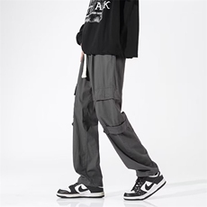 工装裤男秋季美式复古潮牌宽松直筒休闲长裤高街裤子K0711-P36，男装工装外套，星座1008