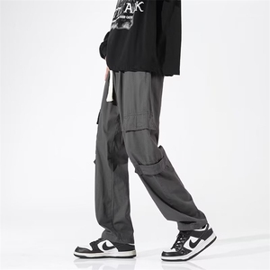 工装裤男秋季美式复古潮牌宽松直筒休闲长裤高街裤子K0711-P36图片