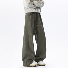 美式褶皱水洗直筒工装裤男休闲长裤P48控88，男装工装外套，电商D205