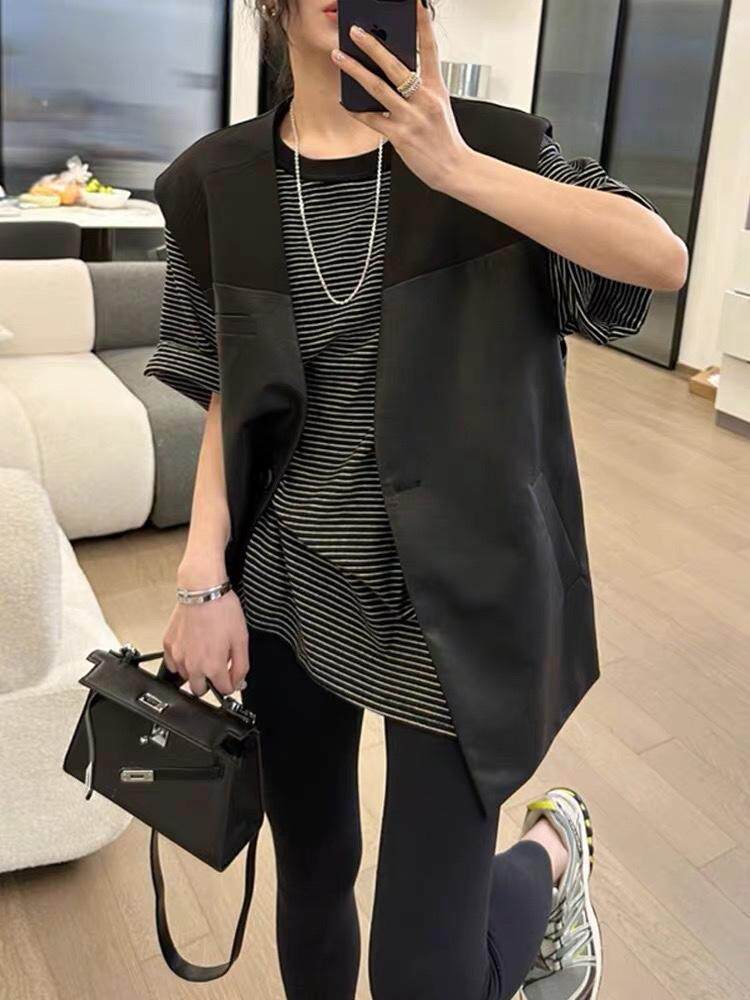 拼接马甲，女装马甲，卡薇尔