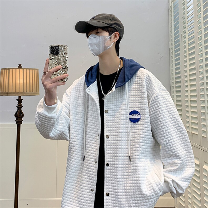 春季主推撞色拼接开衫卫衣A361P65,男装卫衣,电商A309