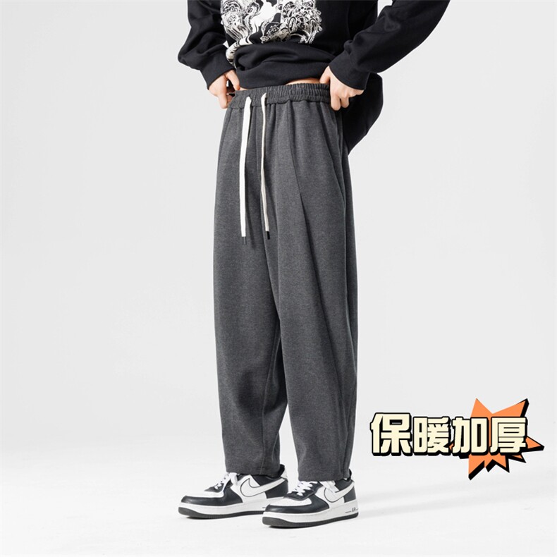 无影墙冬季加厚抗起球呢料哈伦裤宽松大码萝卜裤小脚男872-P65,男装休闲裤,电商C305A