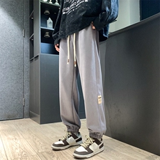 休闲裤男秋季新款宽松阔腿直筒潮流运动裤K661-P45，男装休闲裤，星座214-3