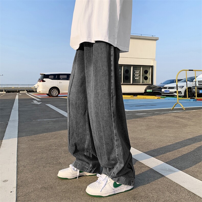 2024夏秋75棉港风男女美式宽松直筒休闲牛仔裤K7120P55，男装牛仔裤，星座225-5