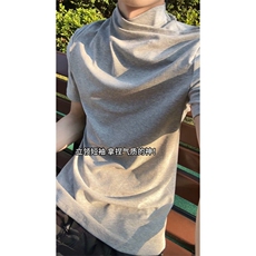 XZ809A/GGD01/P35/控48索罗那品质情侣半高领T恤，男装T恤，星座809A(原222-1)