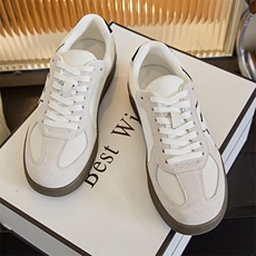 真皮德训鞋2025春季新款厚底增高阿甘鞋休闲小白鞋女百搭运动板鞋，女鞋休闲鞋，电商A223