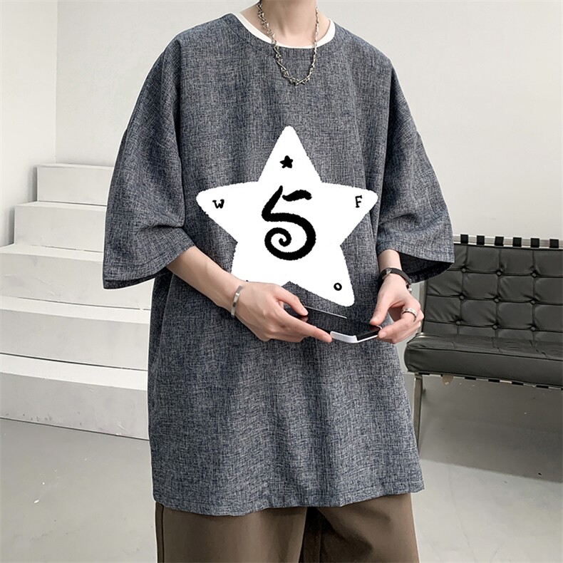 风复古亚麻短袖男棉麻t恤男半袖ZT71368-P35,男装T恤,电商A040