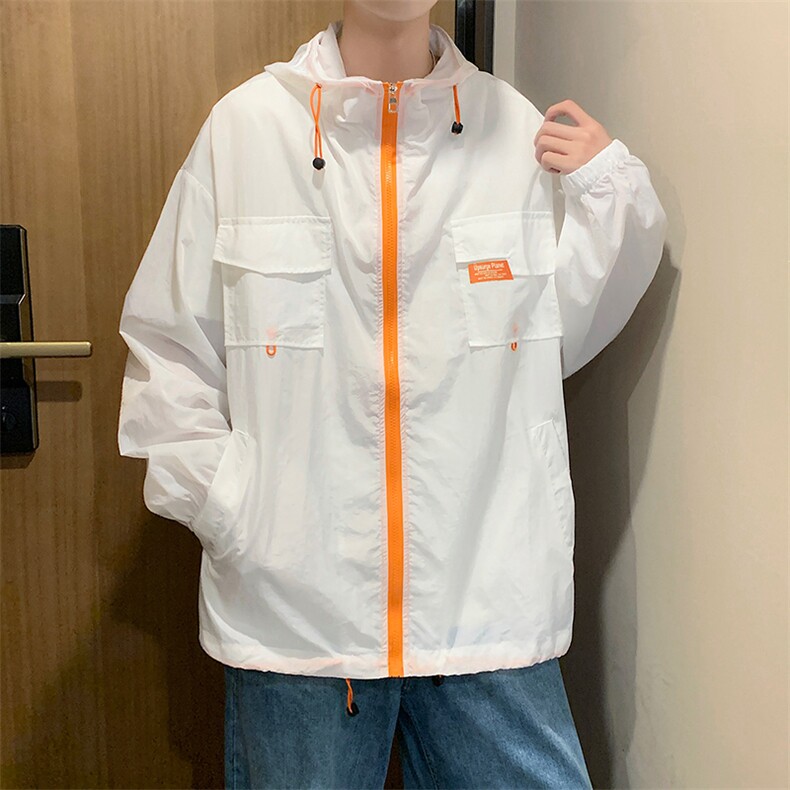 防晒衣男夏季薄款冰丝防晒服宽松外套连帽休闲百搭,男装防晒衣,星座410-6（原星座1304-1）