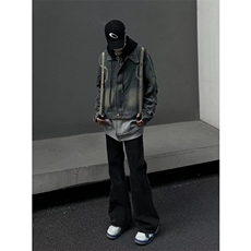 自家图，博主风cleanfit牛仔外套男美式复古夹克NZJK002-P95，男装夹克，星座1007（原301D）