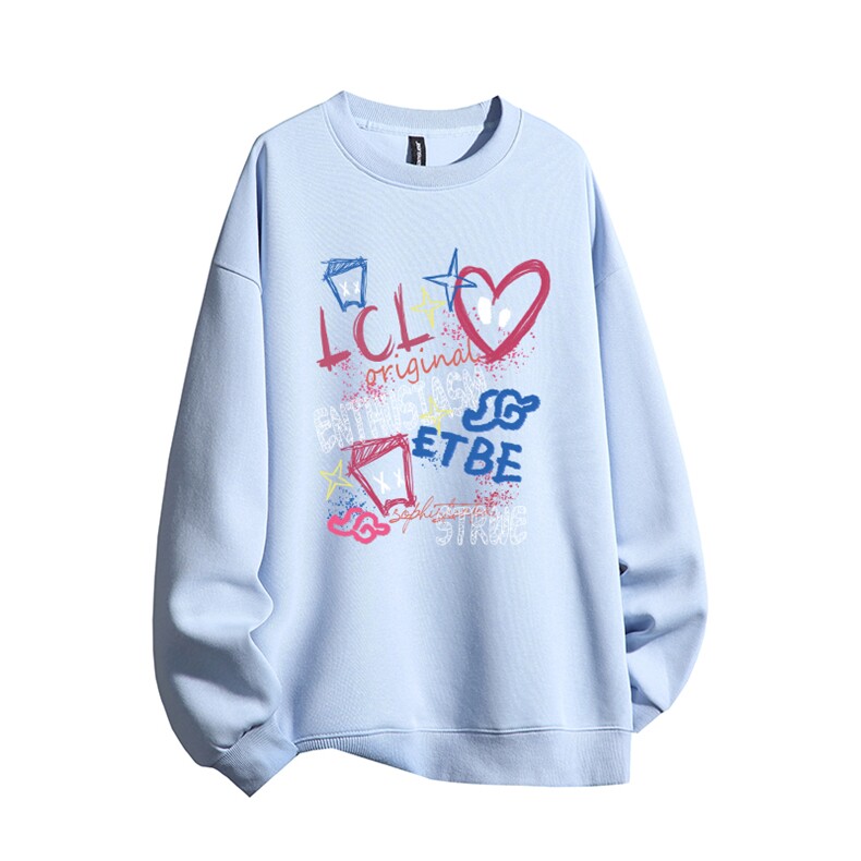 得物供货、复合重磅420克现货圆领卫衣宽松HD019-1-HMY284-P35,男装卫衣,电商019-1
