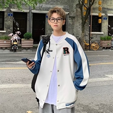 2023港风文艺刺绣夹克男春夏宽松潮流长袖外套，男装夹克，星座716-3