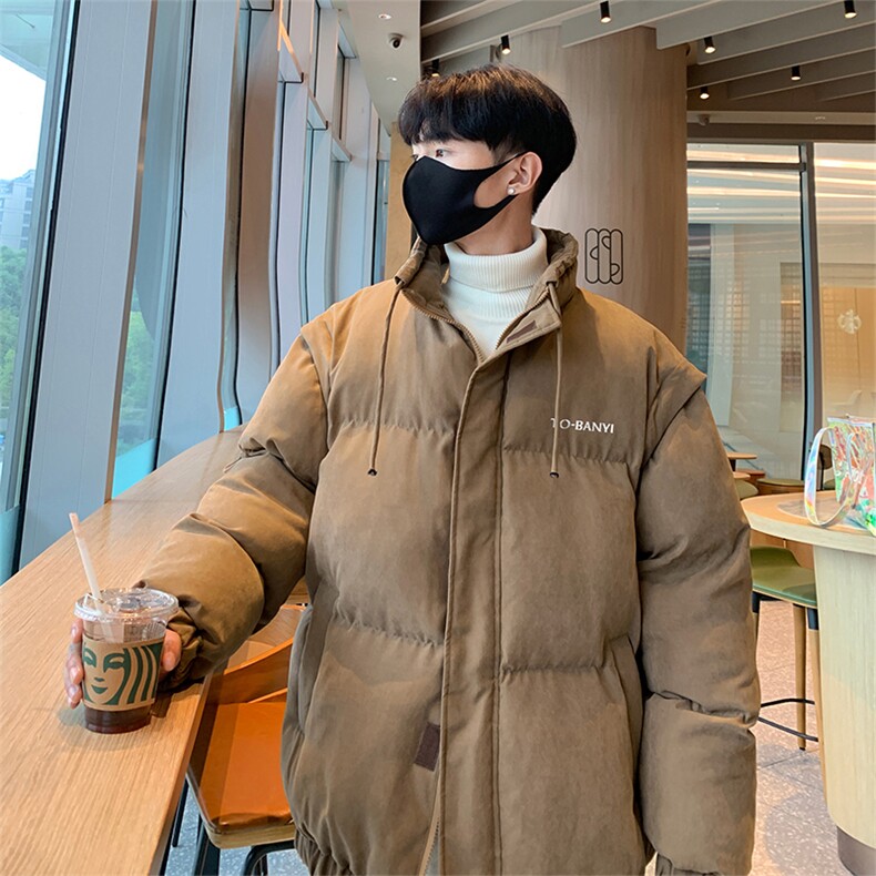 可拆卸袖两穿棉衣DT2287-TP140控价188冬季字母印花外套男马甲,男装棉衣,电商A102-1