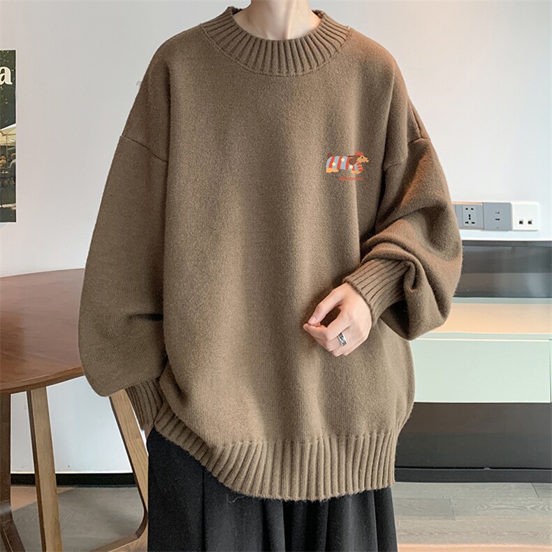 半高领毛衣男大码胖子针织衫毛线衣M18438-P45加绒款-P65,男装针织衫/毛衣,电商A040