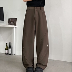 美式小众设计感幽灵弯刀西裤男垂感2025时尚高级感宽松阔腿休闲裤，男装休闲裤，星座506