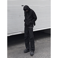 B221美式ins街头hiphop刺绣宽松褶皱休闲裤子LK23123-P60控78，男装休闲裤，电商B221