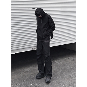 B221 美式ins街头hiphop刺绣宽松褶皱休闲裤子 LK23123-P60 控78图片