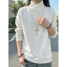 春季立领斜半拉链卫衣复古长袖打底衫男女C64170-TP30不，男装T恤，电商A102