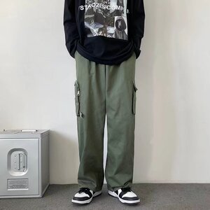 纯棉男士秋冬季潮牌ins宽松运动裤束脚休闲长裤A527P35图片
