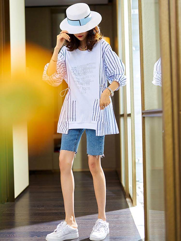 薄料拼接小衫，其它，雪儿伊秀