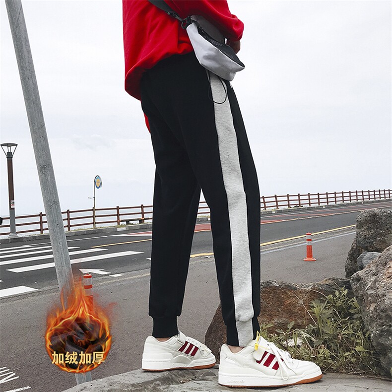 冬季运动裤男士加绒加厚裤休闲裤小脚哈伦保暖卫裤DS276T图片