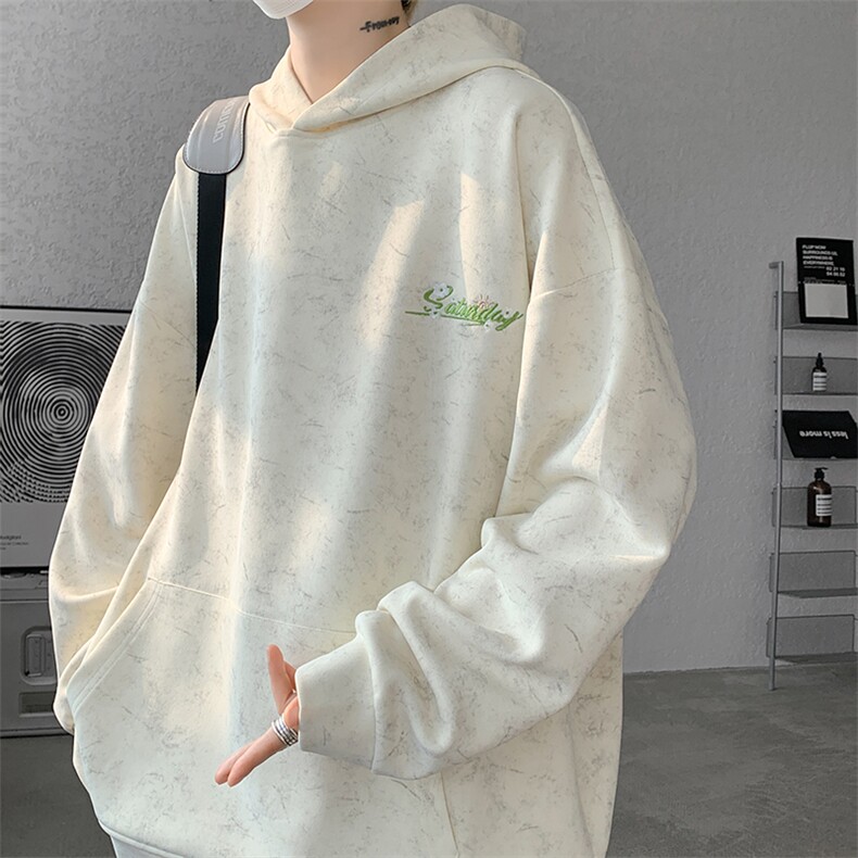现货 WY10079-特P40 控68 秋季新款华棉扎染高品质百搭连帽卫衣图片