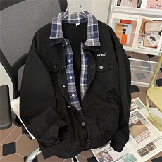 水洗做旧复古牛仔外套男2024春秋新款设计感宽松胖休闲夹克上衣，男装夹克，星座601-2