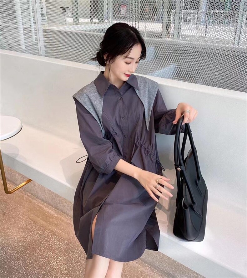 夏季披肩连衣裙，女装连衣裙，吉之红