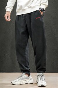 2019冬季新马切达日系大码男束脚保暖休闲摇粒绒卫裤长裤K572-P45图片