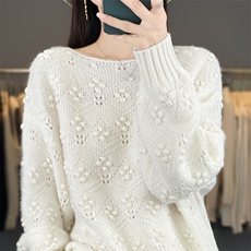 2025年秋季新款百搭女士提花长袖圆领羊毛衫,女装羊毛衫,绒迪羊绒, 2025年秋季新款百搭女士提花长袖圆领羊毛衫,女装羊毛衫,绒迪羊绒,