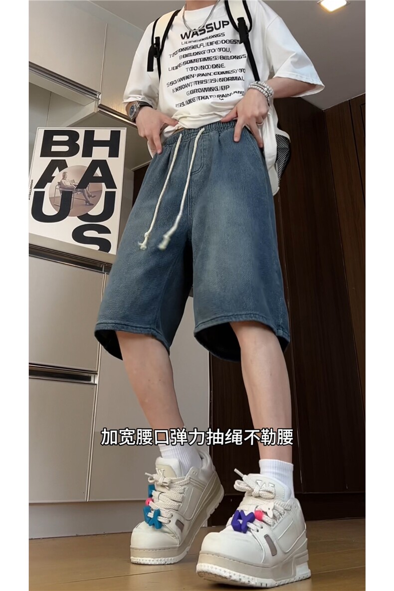 大货星空纹短裤M-5XL高质量牛仔短裤XZ603-K956特P35,男装牛仔裤,星座603