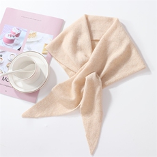 2025新款羊毛混纺纯色三角大披肩女保暖加厚围巾外搭针织围脖搭肩，帽子，九月九羊绒