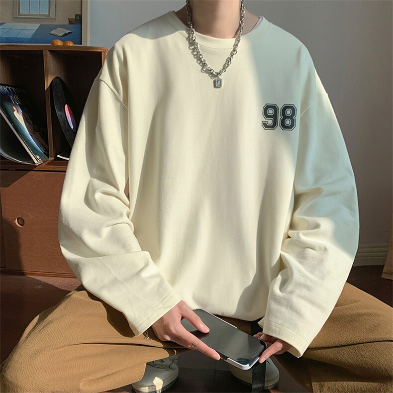 CY1035-TP25控价38立体印花胶印字潮港风长袖T恤男2023简约T恤,男装T恤,电商A102-1