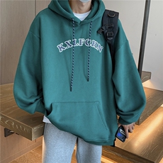 抖音品质港风秋冬装情侣装加厚连帽套头加绒卫衣G1028P68男，男装卫衣，电商A339