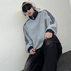 抖音得物高品质 美式高街重磅结构设计拼接织带立领卫衣外套 CM42图片
