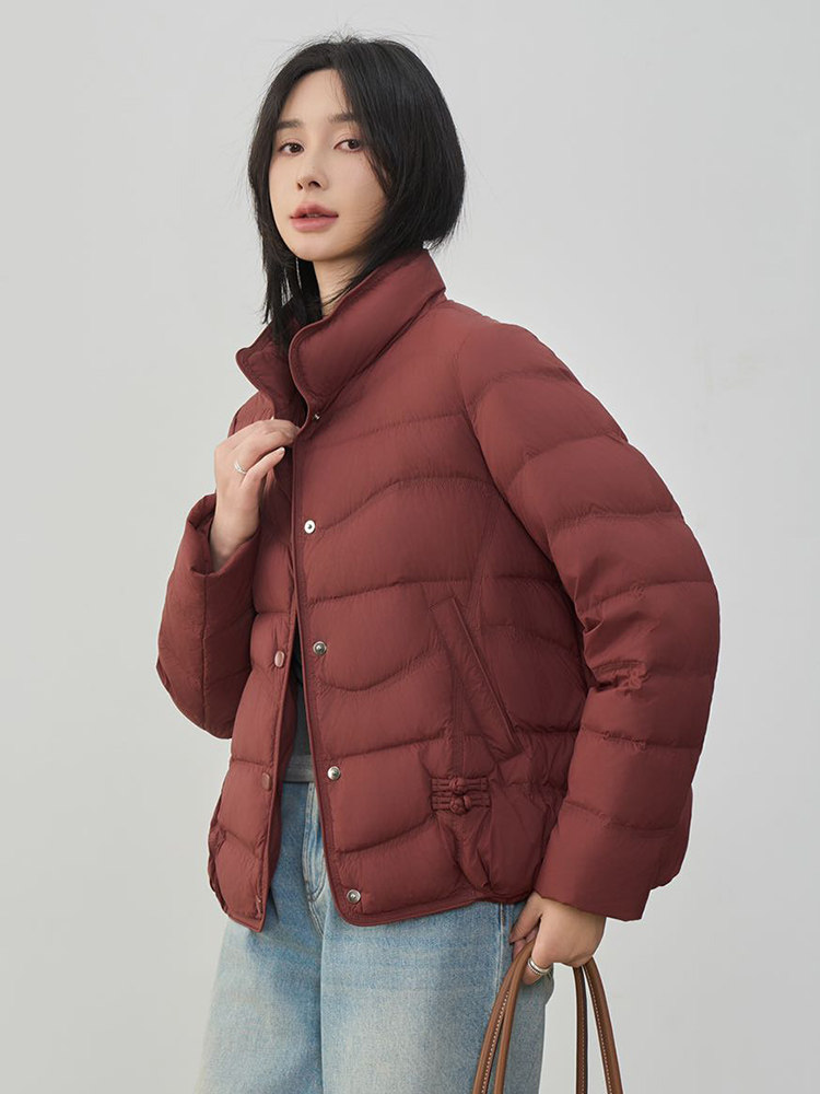 2025新款90白鸭绒羽绒服杜哪款常规无帽短款否保暖中古风白鸭绒,女装羽绒服,阳光伊恋