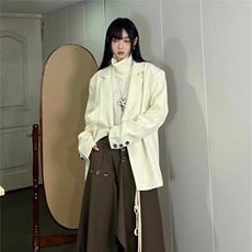 设计感小众西装外套女秋冬新款风高级感风衣时尚原宿新款潮流气质，女装西装，星座506A