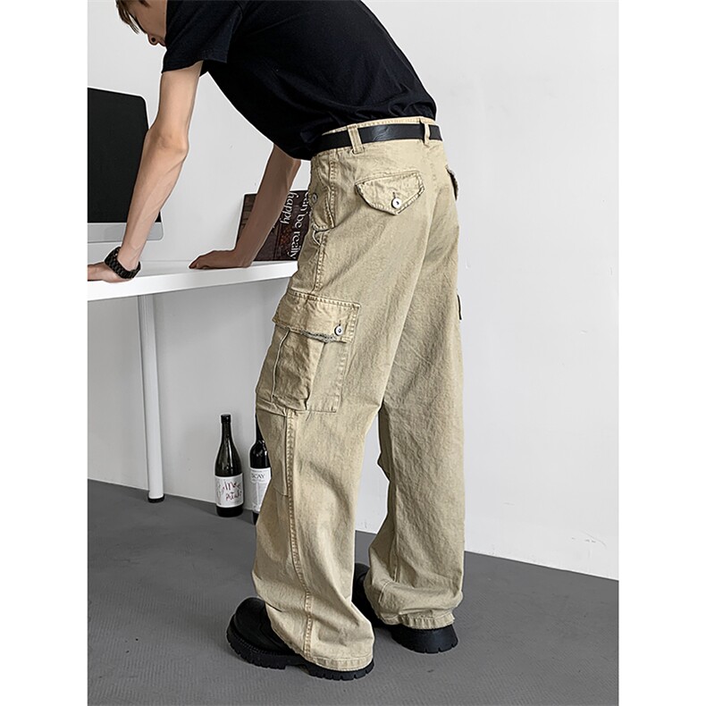 2025年美式水洗工装裤男潮牌宽松直筒拖地裤K622-P68，男装休闲裤，星座308B-2