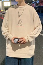 M18140-P45 加绒款-P65半高领毛衣男士大码针织衫男毛线衣男图片