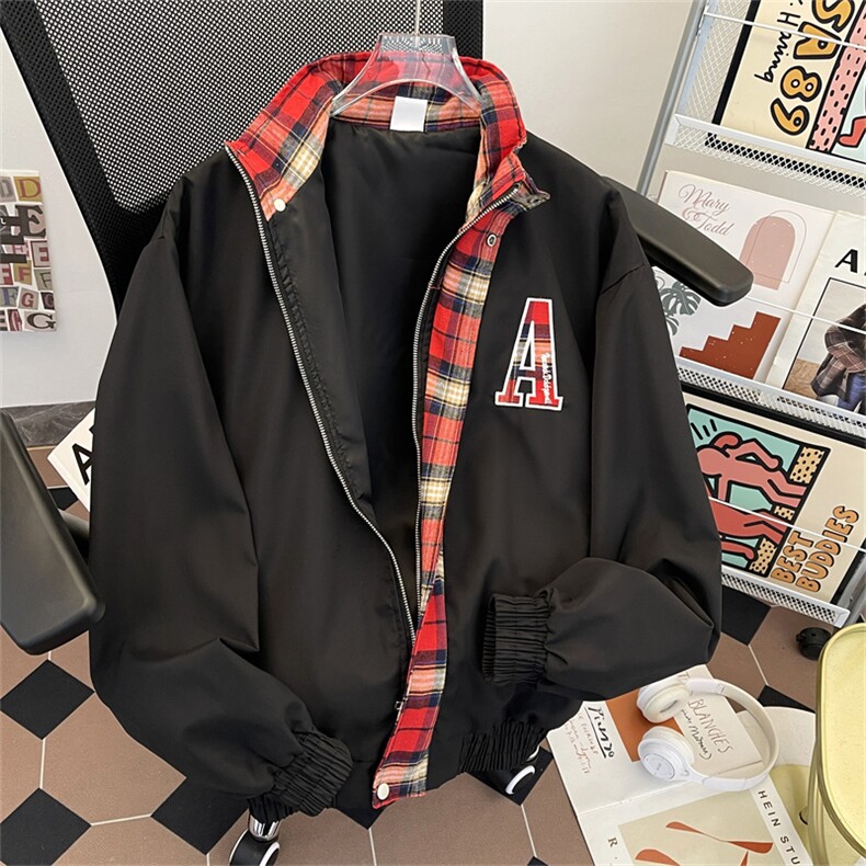 美式街头翻领夹克男cleanfit高街宽松飞行服外套JK19-P70,男装夹克,星座308B-2