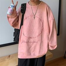 秋季美式vintage卫衣男新款潮流宽松情侣休闲小众上衣W5355-P36，男装卫衣，星座512-3