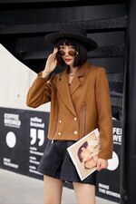 拼接短款外套，其它，博内歌特