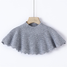 2025年世事多变通勤简约花边假领护肩，披肩，天盛羊绒