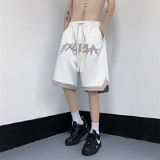 美式字母印花麂皮绒休闲短裤男五分裤子B239-1509-P43控价59，男装休闲裤，星座514-2(原B239)