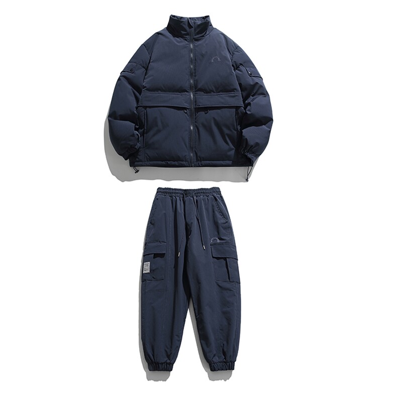外27-2GANYOU日系纯色大口袋加厚棉服（套装K02）MY02-P195,男装棉衣,新杭派外27-2