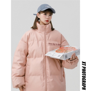 中性风 23新款冬季时尚百搭宽松PU皮棉服外套MY455P115控158图片