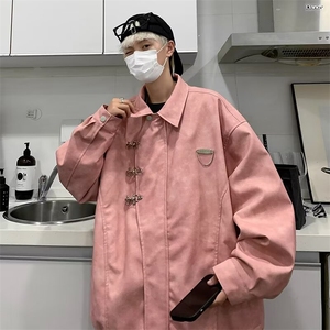 美式复古不规则皮外套男春秋古着vintage痞帅高级感皮衣工装夹克图片