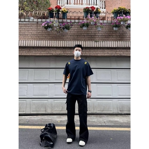 网图有货 美式街头印花字母短袖T恤男女款宽松情侣上衣 A340-P25图片